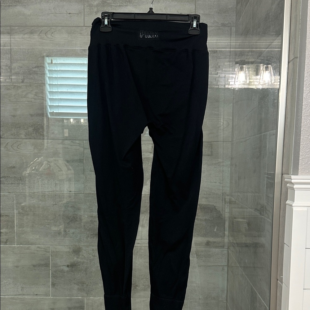 PINK Victoria's Secret Black Drawstring Jogger Pants - Picture 2 of 2